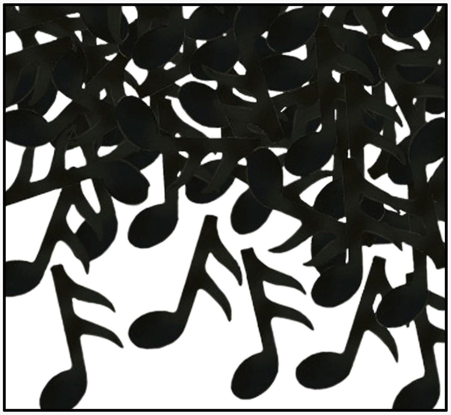 1 pack 1 Beistle Black Music Notes Confetti, piece