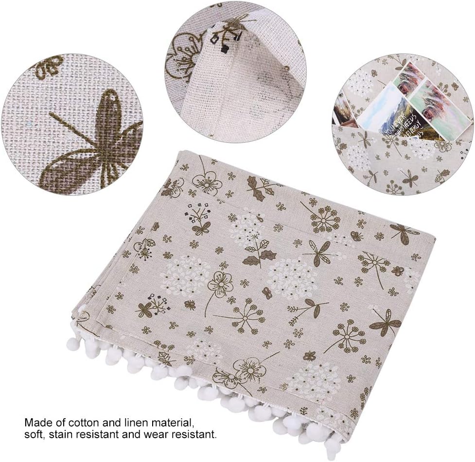Fridge Washing Machine Dust Proof Cover Protector, Multi-purpose Cotton Linen Universal Top Cover with Storage Bag
