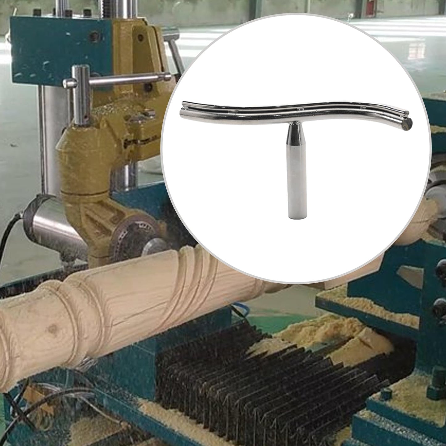 Vkinman Curved Lathe Tool Rest 1 Inch Diameter Post for Woodworking Wood Turning Lathe Turning Tool DIY Lathe Accessories