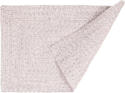 Super Area Rugs Farmhouse Braided Rug, Cotton Kitchen Reversible Carpet, Gray & White, 2' X 3'