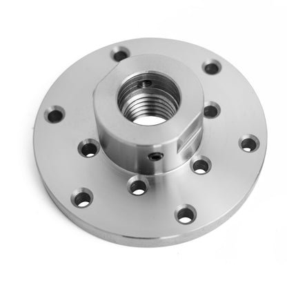 BMWOOD 4" Faceplate with 1"x8TPI Thread, with Two Nylon Washers for Woodturning Lathe,12 Mounting Holes.
