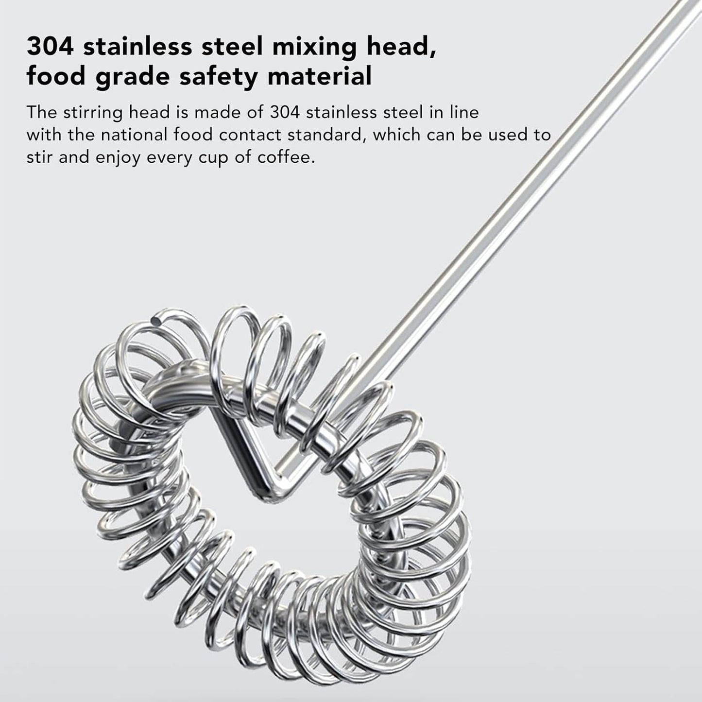 Mini Handheld Drink Mixer - Portable Stainless Steel Electric Milk Frother with Metal Base (Black and Bracket)