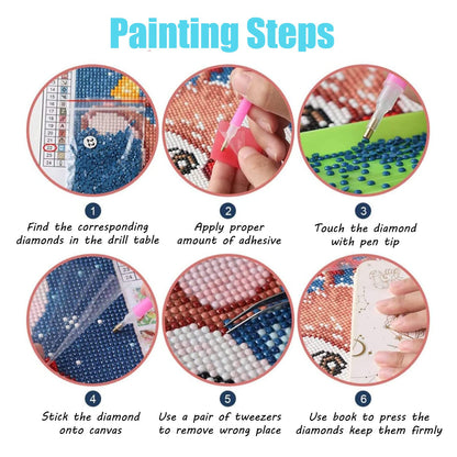 DIY Diamond Painting Full Round Drill Kits for Adults Hanukkah Star of David Jewish 12x16 inch