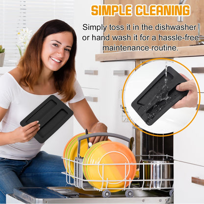 Toaster Cover 2 Slice, 2 Pack Silicone Toaster Covers, Washable Machine Cover for Kitchen Appliances (Black)