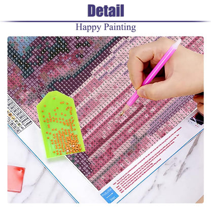 4 Pack Diamond Art Kits for Adults,Sakura Landscape Diamond Painting Kits for Adults Beginner,5D DIY Round Full Drill Gem Crystal Art,Adults Paint by Diamonds Dots for Home Wall Decor 12x16 inch