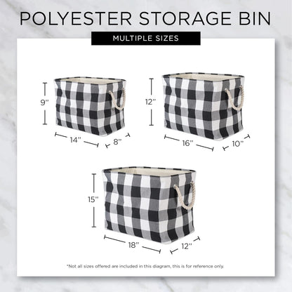 DII Large Rectangle Collapsible Polyester Storage Bin, Aqua, Stained Glass