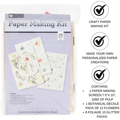 Hampton Art Paper Making Kit: Create Unique Homemade Paper with Ease – All-in-One Making Supplies for Creative Crafting, DIY Projects, and Personalized Stationery