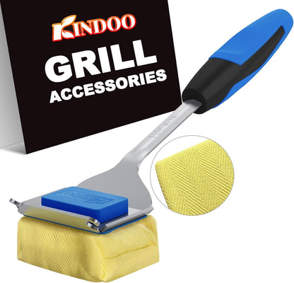 Grill Brush Bristle Free for Outdoor Grill, Steam Grill Cleaning Brush Replaceable BBQ Cleaner Brush Head,Extended