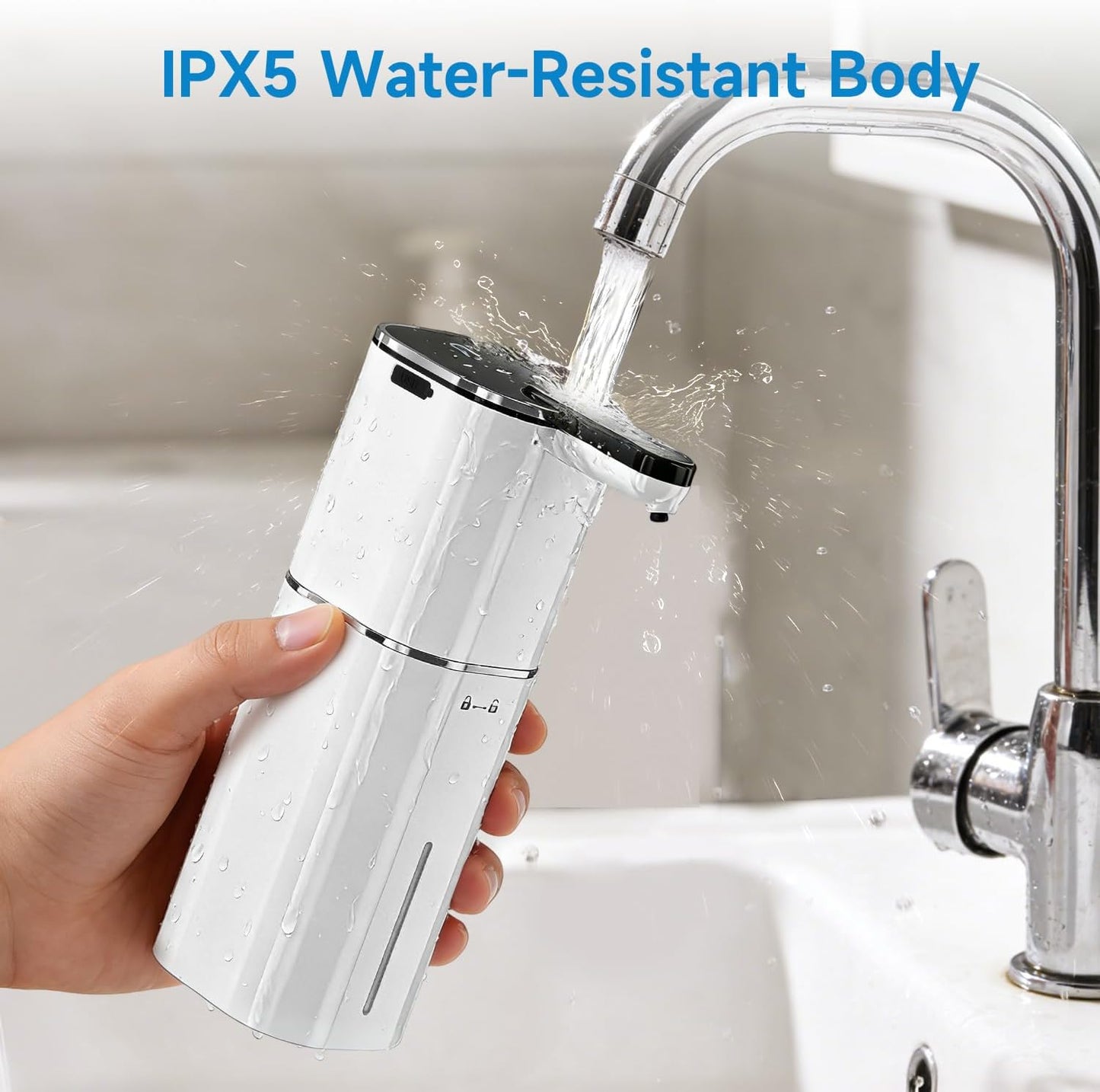 CATIRE 17.6oz 2000mAh, 8 Countertop Upgraded Larger Capacity Automatic Dish Soap Dispenser Touchless, Liquid Hand Soap