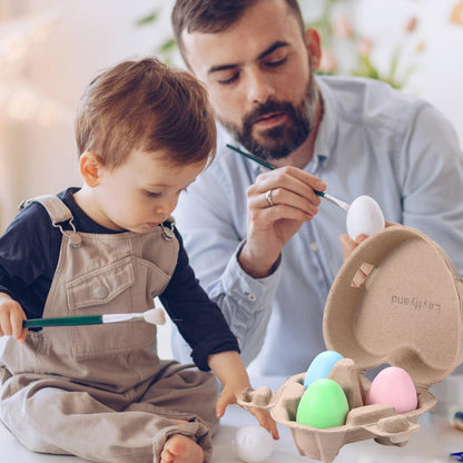 30 PCS Valentine Heart Shaped Egg Cartons with Labels, Easter Pulp Paper Egg Cartons 3 Count with Jute Rope, Cute Egg Basket Storage Container Holder, Lover Gift Chicken Eggs Crate
