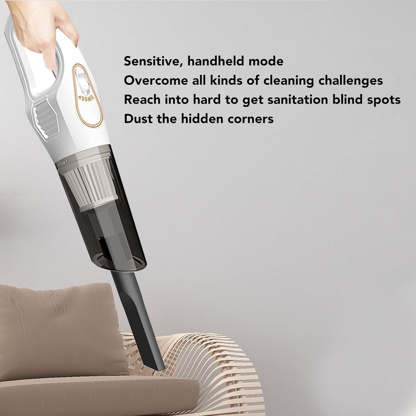 AUNMAS Cordless Stick Vacuum, Lightweight Cleaner with Multifunction Strong Suction for Hardwood Floor, Carpet, Pet Hair
