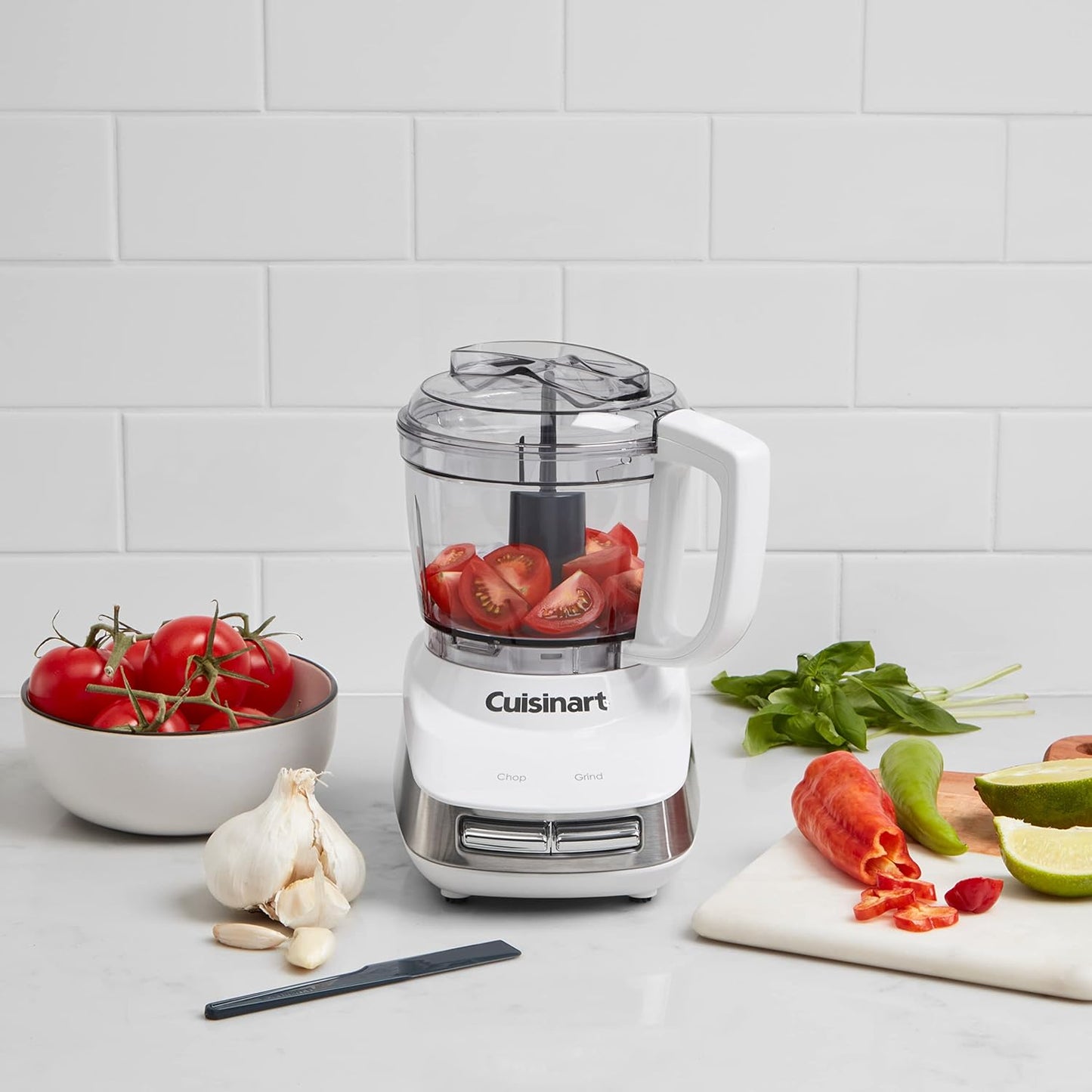 Cuisinart MCH-4 Core Custom 4-Cup Mini Chopper, White and Stainless