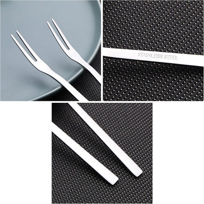 16-Piece Small Stainless Steel 2-Tines Forks, Fruit Forks Set