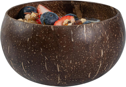 Restaurantware Coco Casa 21 Ounce Coconut Bowl, Reusable Handcrafted Bowl for Smoothies and Salads