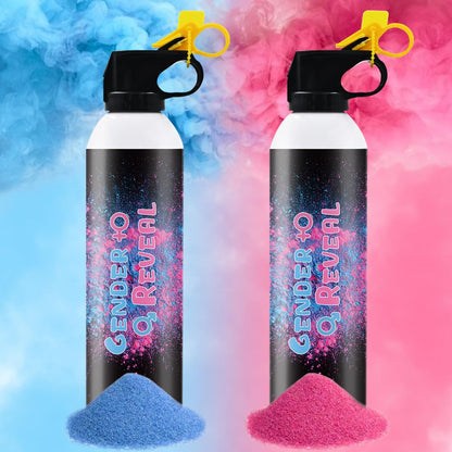 2Pack Gender Reveal Fire Extinguisher Pink or Blue Gender Extinguisher Gender Reveal Smoke Powder for Boy or Girl Baby