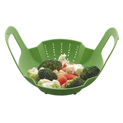 Instant Pot Official Silicone Steamer Basket, Versatile and BPA-Free, Compatible with 6 Qt. and 8 Qt. Cookers, Ideal for Steaming Vegetables, Fish, and More, Dishwasher Safe, Heat Resistant up (Green)