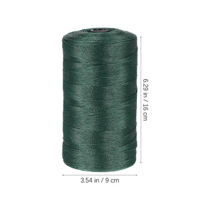 1Roll Braided Nylon Twine: 6-Strand Fishing Net Repair Rope for Outdoor Camping Marine Binding (Dark Green‌)