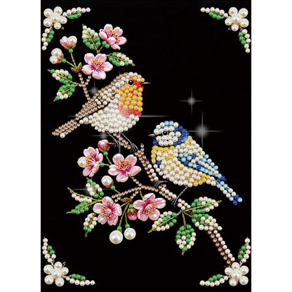 WSLWXSHM Pearl Diamond Painting Kits for Adults Bird, 5D Special Shape Diamond Art Kits for Beginners, Crystal Rhinestones Diamond Painting for Home Wall Decoration Gift 12×16inch/30×40cm Animal