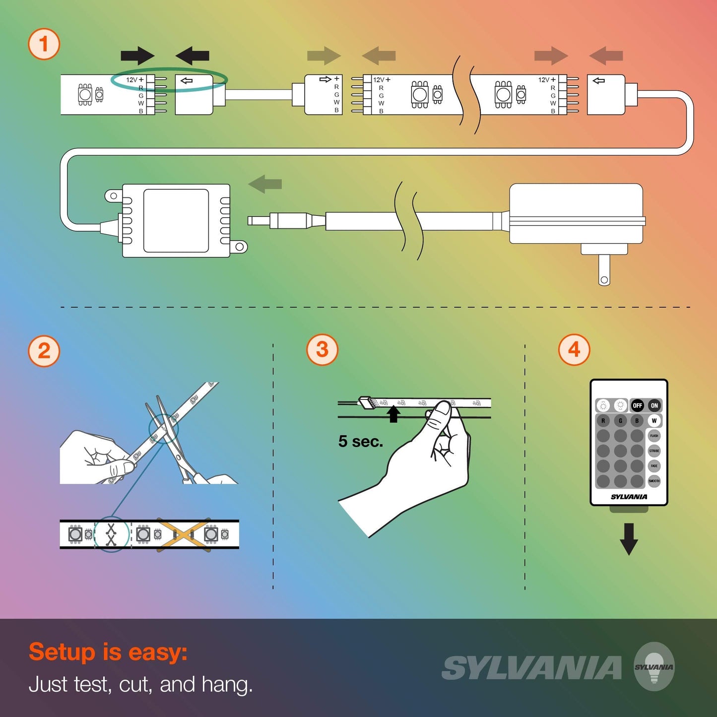Sylvania LED Mosaic Flexible Light Strip Universal Connector Kit - 1 Pack (65487)