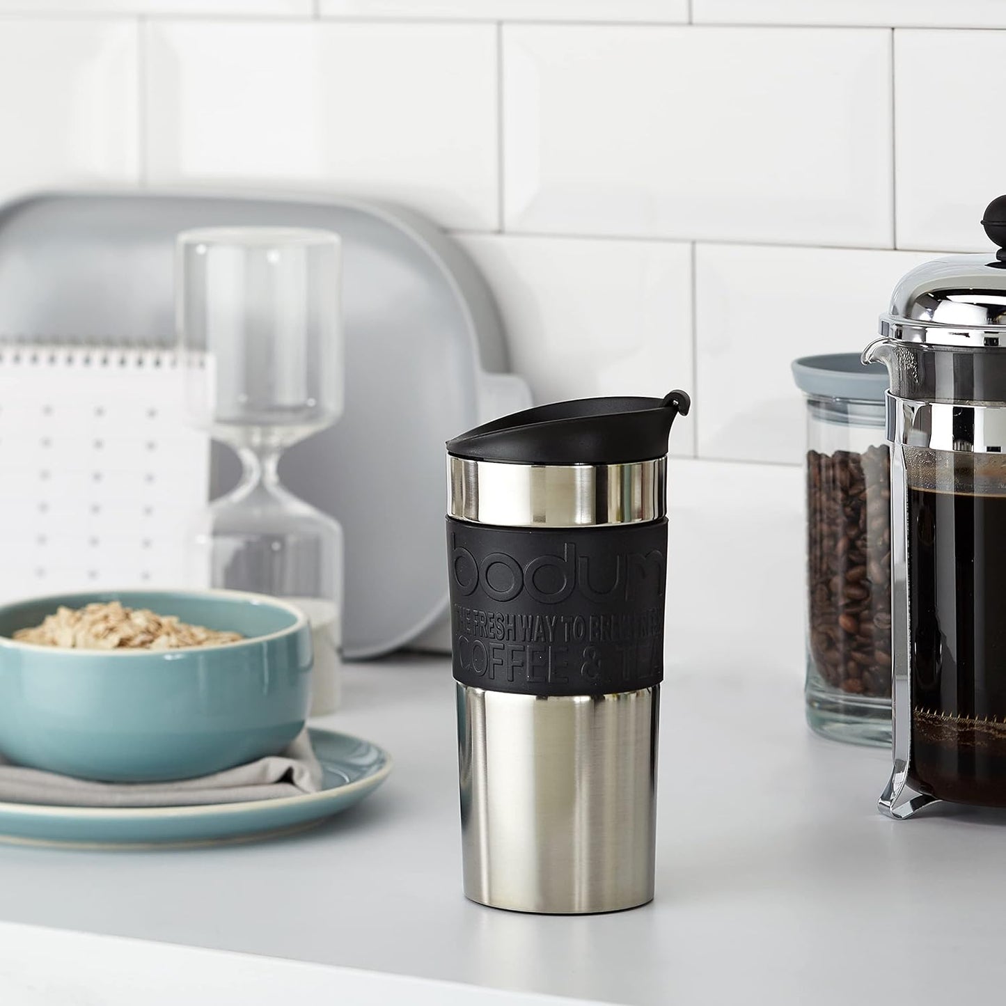 Bodum 11068-01 Vacuum Travel Mug, Small, Black, 0.35 L, 1 Count
