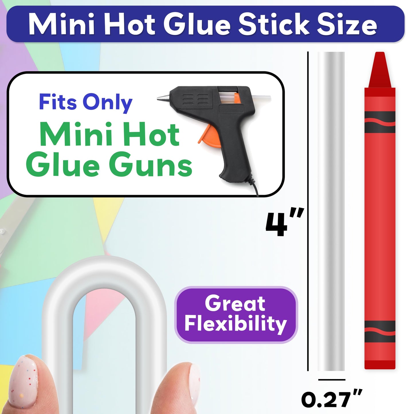 Hot Glue Sticks Combo Pack: Mini and Full Size for All Crafting Needs