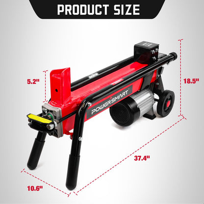 PowerSmart Electric Log Splitter & Wood Chipper 2-in-1 Bundle: 7-Ton Hydraulic Splitter for 20" Logs & 15-Amp Chipper for 1.77" Branches, Perfect Combo for Yard Cleanup & Firewood Making