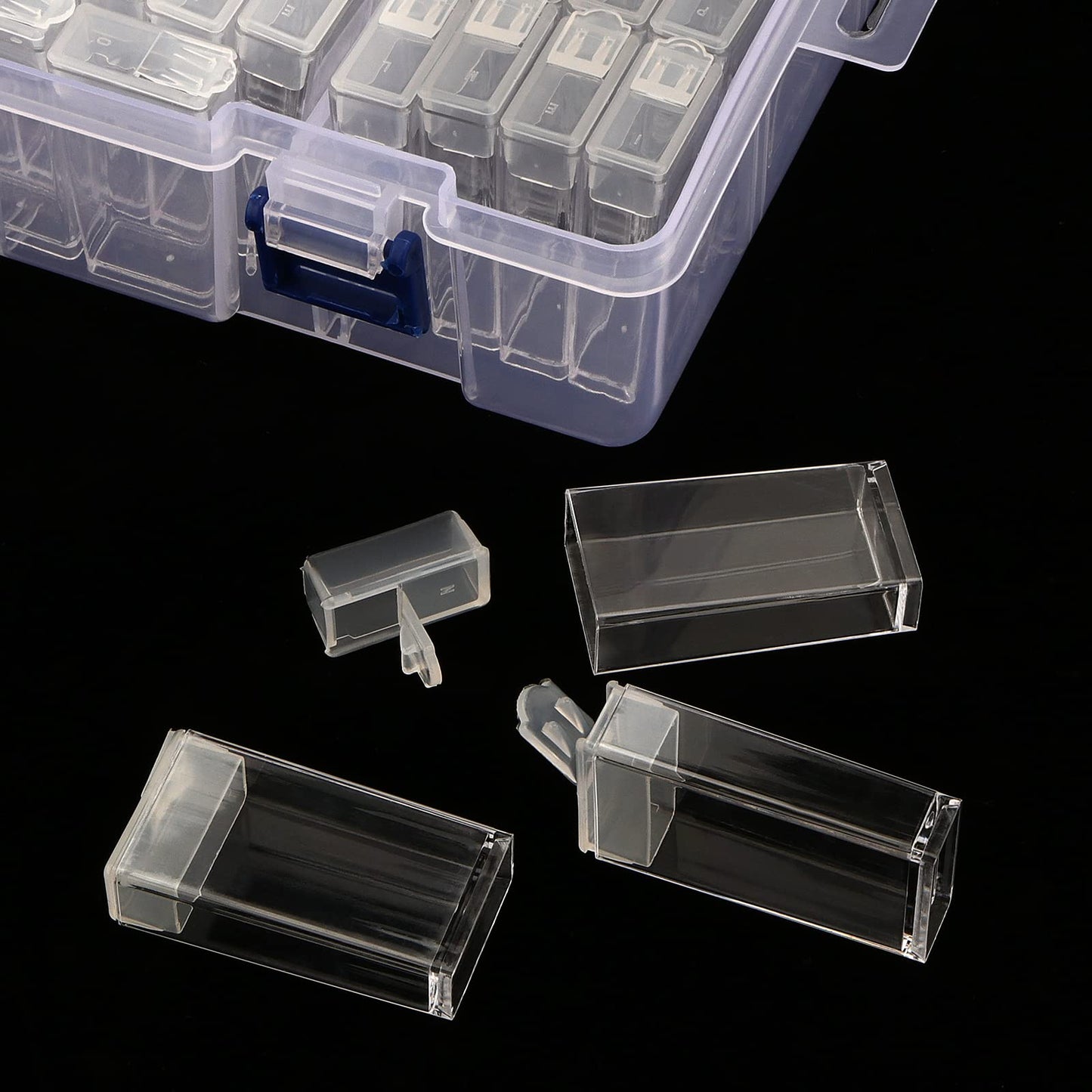 MANCHAP 120 Grids Diamond Storage Containers, Art Craft Beads Organizer Box for Beads, Rhinestones, Painting