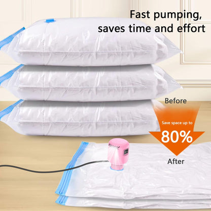 Vacuum Pump for Storage Bags, Electric Pump for Vacuum Storage Bags, 55W Space Saver for Compression Clothing