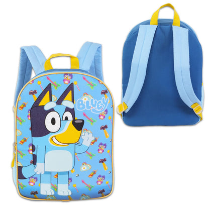 Bluey Backpack for School Bundle w/ 15" Bookbag for Boys Girls + More