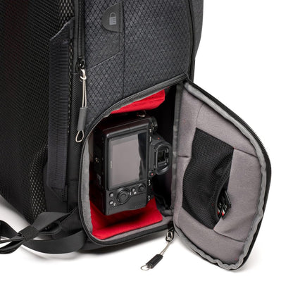 Manfrotto PRO Light Frontloader M, Professional Camera Backpack, Side and Front Access, Tripod Mount, Padded Backpack with Interchangeable Dividers, Black