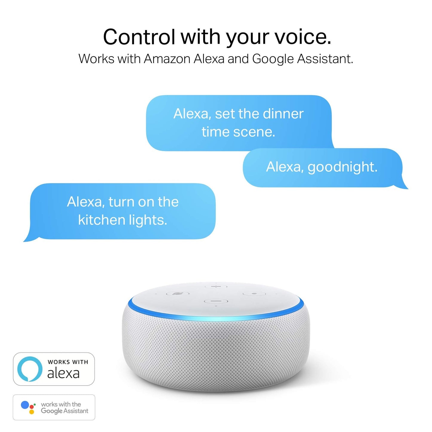 Kasa Smart Light Bulbs that works with Alexa and Google Home, Dimmable Smart LED Bulb, A19, 9W, 800Lumens, Soft White(2700K), CRI≥90, WiFi 2.4Ghz only, No Hub Required, 4 Count (Pack of 1)(KL110P4)