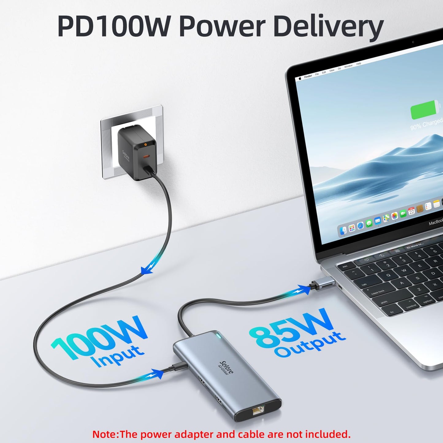 USB C Hub HDMI Adapter for MacBook Pro/Air, 7 in 1 USBC Dongle with HDMI, SD/TF Card Reader, USB C Data Port,100W PD, and 2 USB 3.0 Compatible for MacBook Pro/Air, Dell XPS, Lenovo Thinkpad.
