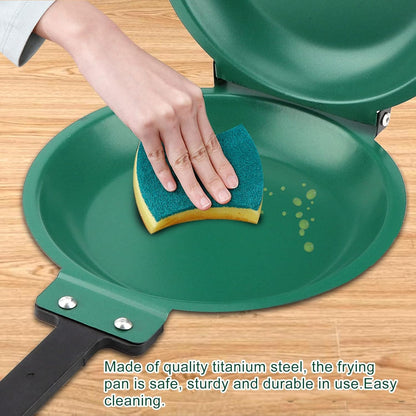 Steel Reversible Non-Stick Pancake Maker Pan, Easy Flip Fry Pan for Fluffy Pancakes, Omelette, Frittata