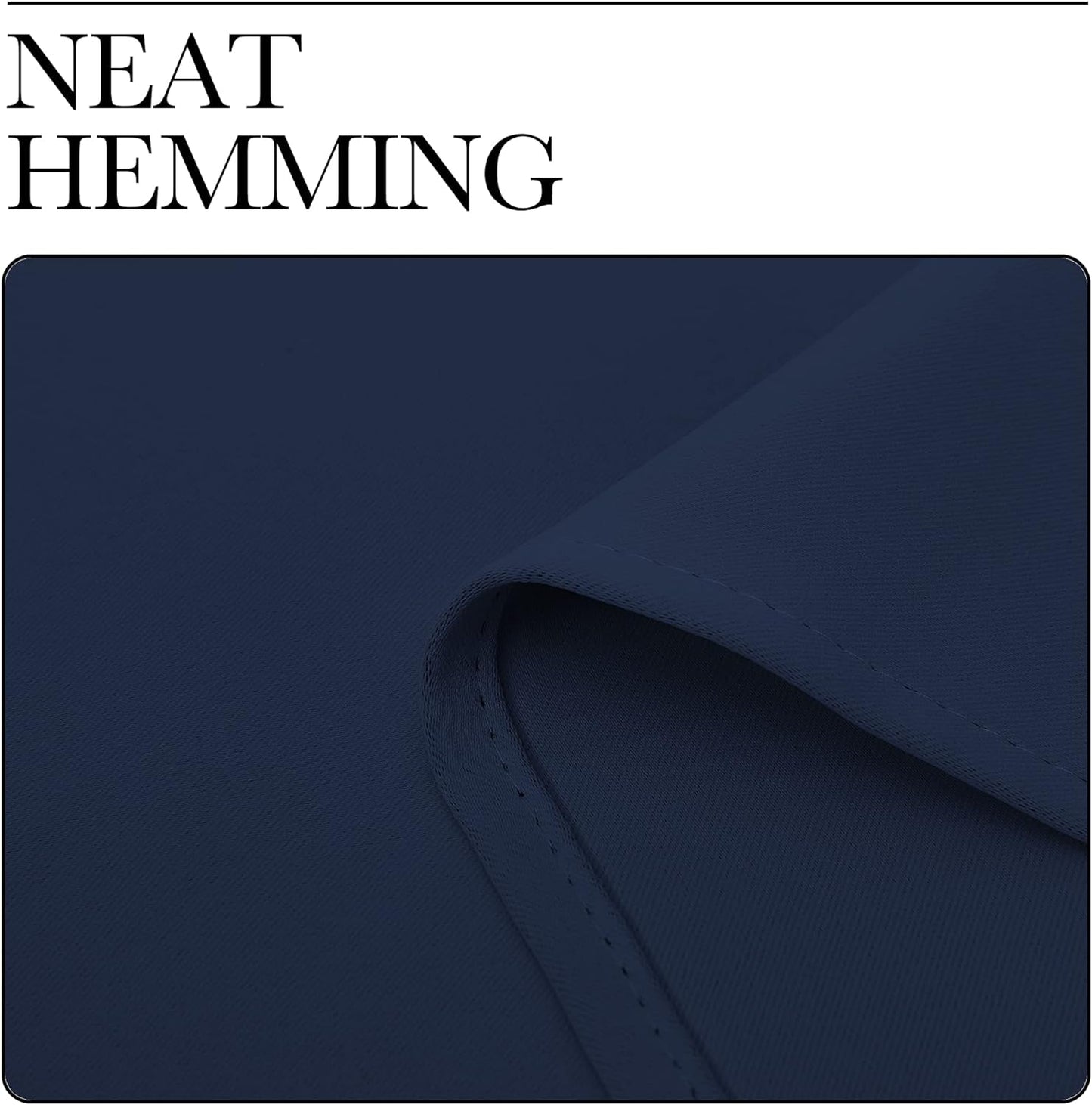 NICETOWN Navy Blackout Curtains - 55" x 90", 2-Piece Grommet Panels for Sunlight Blocking & Modern Design