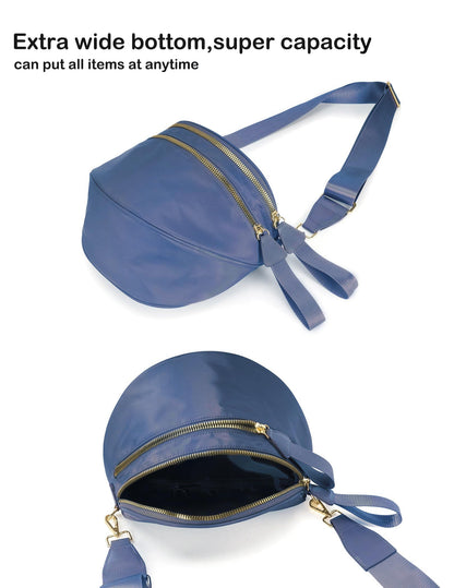 Spacious Nylon Crossbody Bag Bum Bag Handbags Wallets Purses Trendy Shoulder Bag for Women