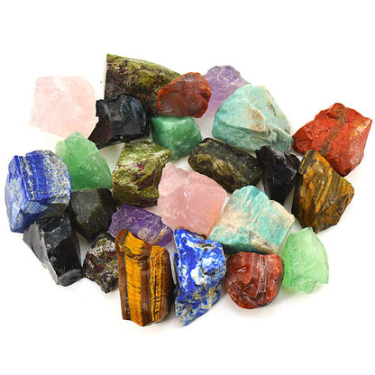 1 lb Bulk Rough Madagascar Stones Mix Large 1" Natural Raw Stones for Tumbling, Cabbing, Fountain Rocks, Decoration,Polishing, Wire Wrapping, Wicca and Reiki