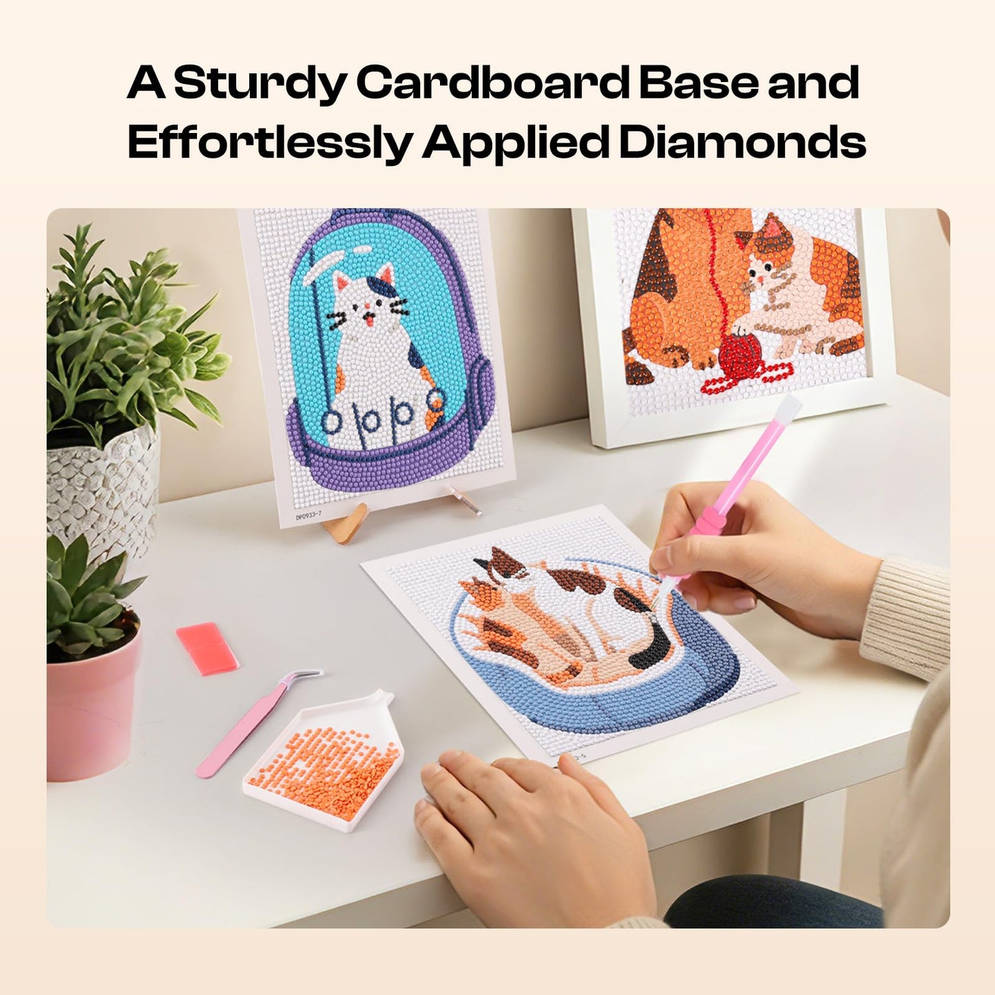 Caydo 12 Pack Small Animal Themed Diamond Painting Kits for Adults Full Drill 5D DIY Paint Gem Art A Relaxing Craft for Home Wall Decor(6inch)