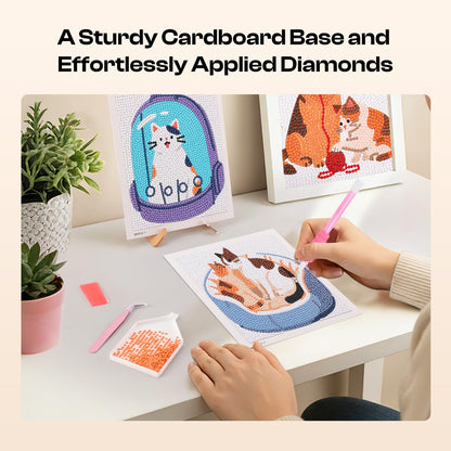 Caydo 12 Pack Small Animal Themed Diamond Painting Kits for Adults Full Drill 5D DIY Paint Gem Art A Relaxing Craft for Home Wall Decor(6inch)