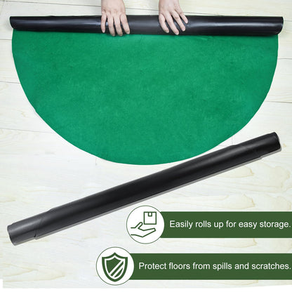Feoang 36inch Christmas Tree Stand Mat Waterproof Floor Protector Christmas Tree Stand Pad Felt Round Xmas Tree Stand Floor Mat Under Christmas Tree for Protecting Indoor Floor（Green）
