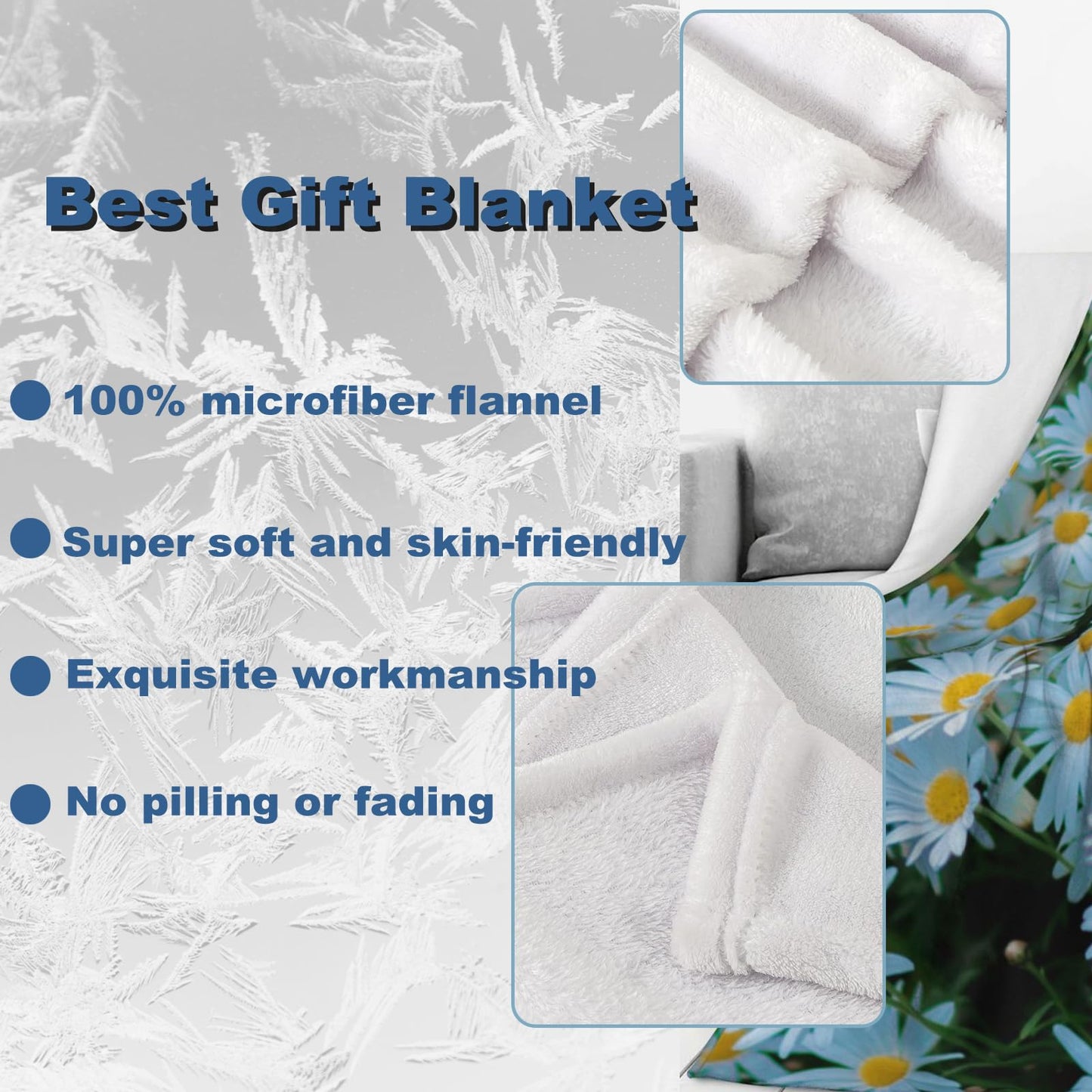 Plistiz Cat and Butterfly Throw Blanket, 50x60, Cute Cat Blankets for Bedroom Decor, Plush Flannel Polyester, Perfect for Kids and Adults