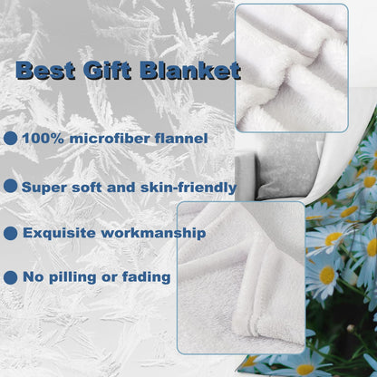 Plistiz Cat and Butterfly Throw Blanket, 50x60, Cute Cat Blankets for Bedroom Decor, Plush Flannel Polyester, Perfect for Kids and Adults