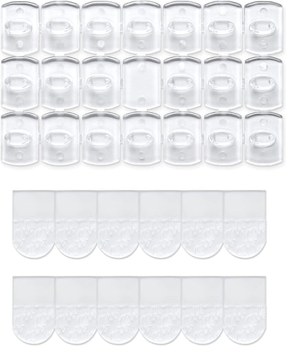 MOVELYST Mini Clear Light Clips - 100 Damage-Free Indoor Wall Hooks with 120 Adhesive Strips for Easy Christmas Decoration