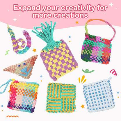 1500 PCS Weaving Loom 15 Color Loop 7 inch Potholder Durable Nylon DIY Craft Project for Rainbow Themed Potholder Weaving Loops Kit Elastic Ideal Gifts for DIY Crafts Supplies