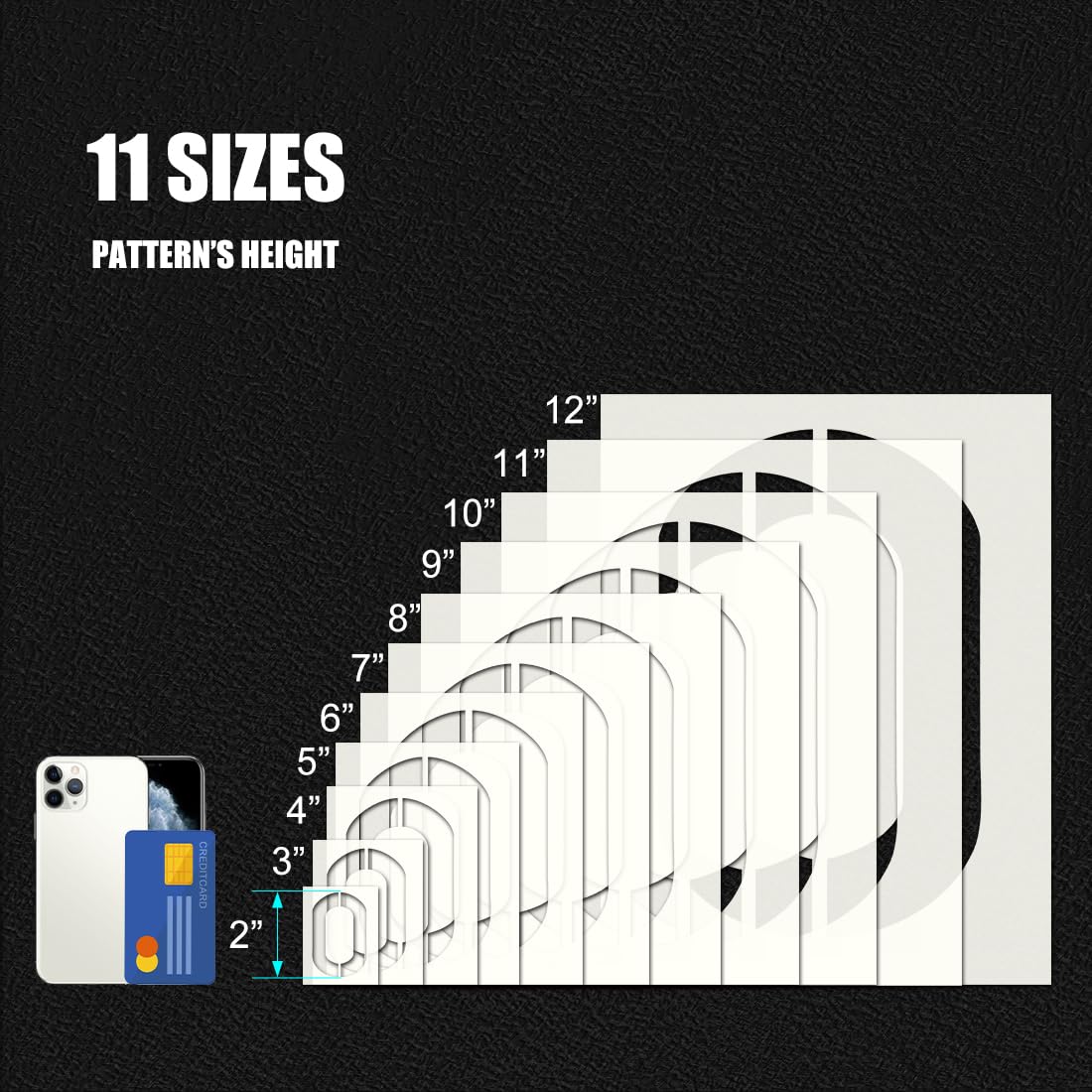 Youteer 36Pcs Letter and Number Stencils, 9 Inch Reusable Stencils for Painting DIY Craft for Rock, Walls, Canvas, Drawing, Art Scrapbook Home Decor.