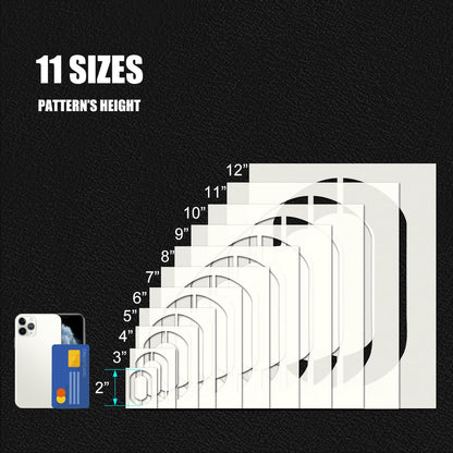 Youteer 36Pcs Letter and Number Stencils, 9 Inch Reusable Stencils for Painting DIY Craft for Rock, Walls, Canvas, Drawing, Art Scrapbook Home Decor.