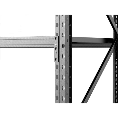 AceBeSaying 3 Tier Industrial Heavy Duty Steel Shelving Unit 4300LBS Capacity Adjustable Garage Storage Rack for Warehouse Tool Room Basement Commercial Boltless Black