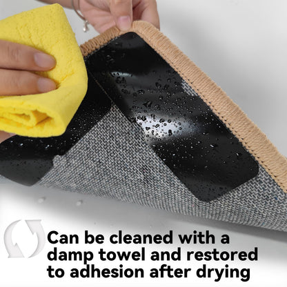 Rug Carpet Non Slip Grippers, Reusable Carpet Tape, No Damaging for Hardwood Floors, Strong Hold Rug Stickers for Area Rugs, Keep Corners Flat, Removable,16Pcs