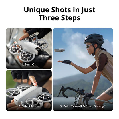DJI Neo Three-Battery Combo, Mini Drone with 4K UHD Camera for Adults, 135g Self Flying Drone that Follows You, Palm Takeoff, Subject Tracking, QuickShots, Stabilized Video (Controller-Free)