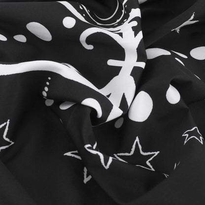 ARFBEAR Sun and Moon Tapestry, Burning Sun with Stars, Black and White Psychedelic Wall Hanging (59 x 59 in)