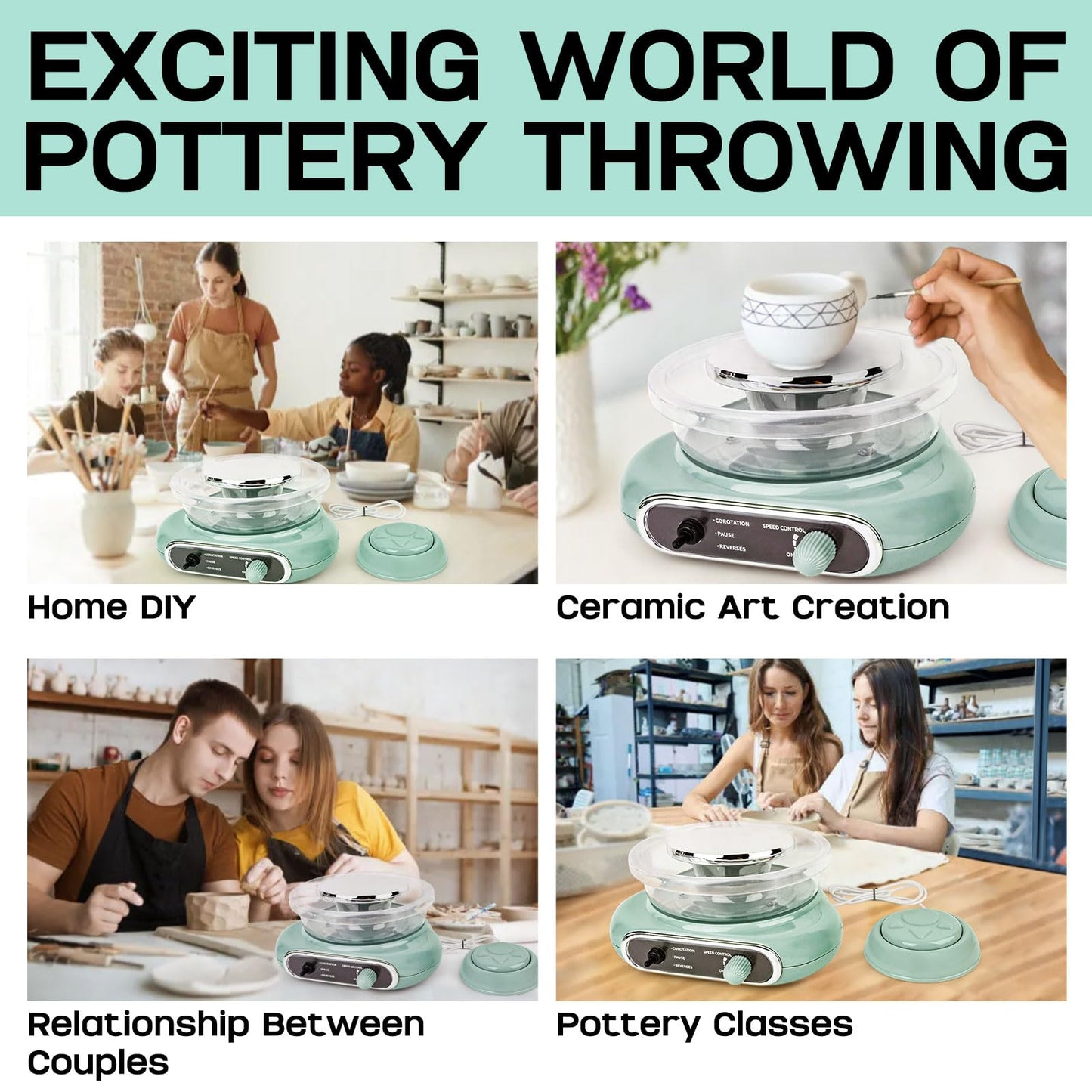 Pottery Wheel,mini Pottery Wheel for Kids,Kids Pottery Wheel kit,Ages 4-8 Crafts Kits for Kids Ages 8-12,Sculpting Clay Tools & Arts Supplies Arts